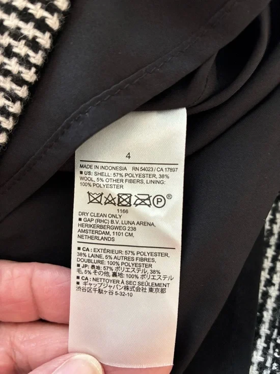 NEW! Banana Republic Black & White Houndstooth A-Line Skirt 4 - Picture 6 of 6